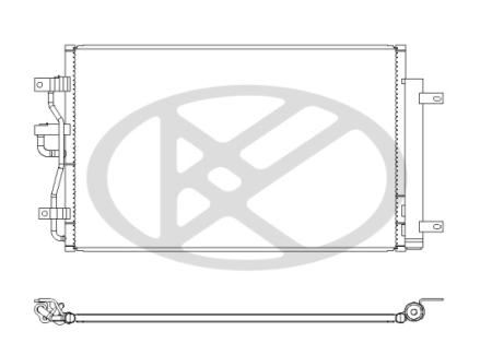 Radiator AC (uscator) potrivit CHEVROLET CAPTIVA 2.2D dupa 2011 [1]