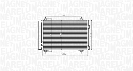 Condensatoare - Radiator AC (uscator) potrivit CITROEN BERLINGO, BERLINGO MULTISPACE, C4, C4 GRAND PICASSO I, C4 I, C4 II, C4 PICASSO I, DS4, DS5; PEUGEOT 3008, 3008 I, 307, 308, 308 I 1.4-2.0DH dupa 2000