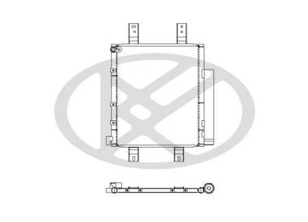 Radiator AC (uscator) potrivit DAIHATSU CUORE VI, TREVIS 1.0 dupa 2003 [1]