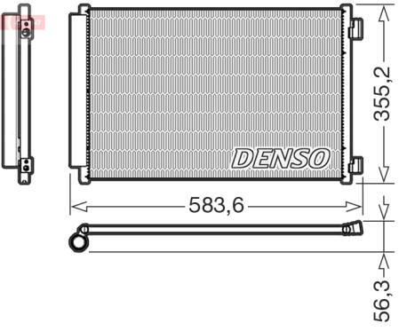 Radiator AC (uscator) potrivit FIAT 500, 500 C, PANDA; LANCIA YPSILON 0.9/1.0H dupa 2012 [1]