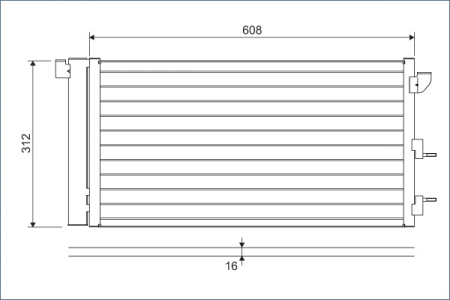 Radiator AC (uscator) potrivit FIAT PANDA 1.1-1.4CNG dupa 2003 [1]