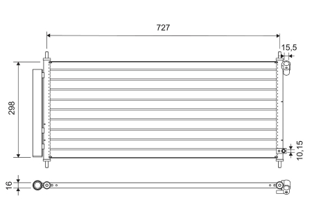 Radiator AC (uscator) potrivit HONDA JAZZ II 1.2-1.5 2002-2008 [1]