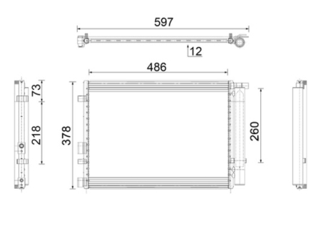 Condensatoare - Radiator AC (uscator) potrivit HYUNDAI I20 I, IX20 1.4D/1.6D 2008-2019