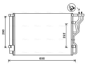 Radiator AC (uscator) potrivit HYUNDAI I40 I, I40 I CW 1.7D 2011-2019 [1]