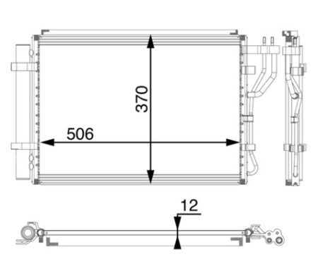 Radiator AC (uscator) potrivit HYUNDAI IX20; KIA VENGA 1.4-1.6LPG 2010-2019 [1]