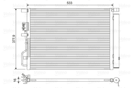 Radiator AC (uscator) potrivit HYUNDAI TUCSON; KIA SPORTAGE IV 1.6-2.0DH dupa 2015 [1]