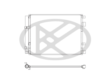 Radiator AC (uscator) potrivit HYUNDAI VELOSTER 1.6 2012-2017 [1]
