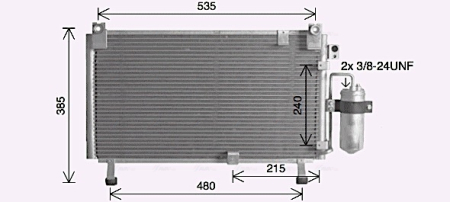 Radiator AC (uscator) potrivit ISUZU D-MAX I 2.5D/3.0D 2006-2012 [1]