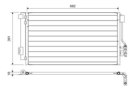 Condensatoare - Radiator AC (uscator) potrivit MERCEDES VIANO (W639), VITO / MIXTO (W639), VITO (W639) 2.1D-3.7 dupa 2003