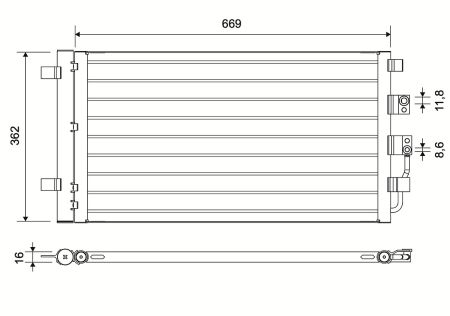 Radiator AC (uscator) potrivit MG HS 1.5/1.5H dupa 2018 [1]