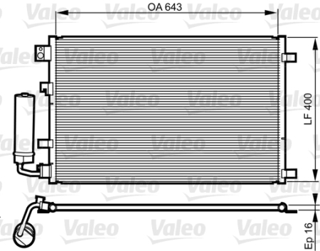 Radiator AC (uscator) potrivit NISSAN QASHQAI +2, QASHQAI I 1.6/1.6LPG/2.0 2007-2014 [1]