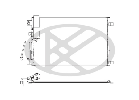 Radiator AC (uscator) potrivit NISSAN QASHQAI +2, QASHQAI I, QASHQAI II 1.5D/1.6D/2.0D dupa 2006 [1]
