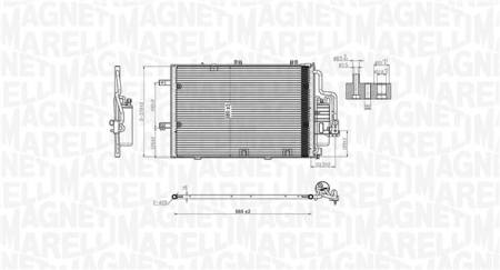 Condensatoare - Radiator AC (uscator) potrivit OPEL COMBO, COMBO TOUR, CORSA C, TIGRA 1.0-1.8 dupa 2000