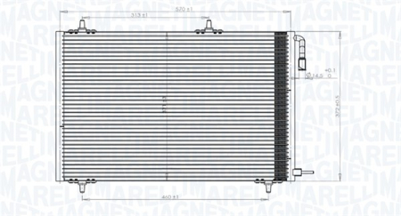 Condensatoare - Radiator AC (uscator) potrivit PEUGEOT 206, 206+ 1.1-2.0D dupa 1998