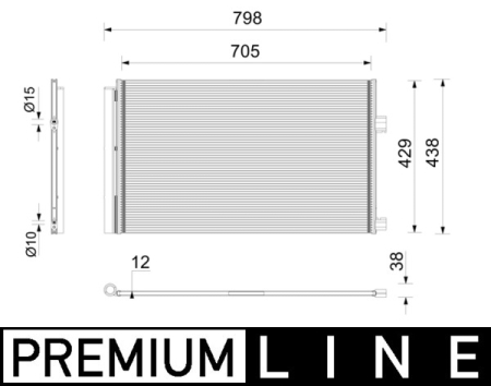 Radiator AC (uscator) potrivit RENAULT TRAFIC III 1.6D/2.0D/Electric dupa 2014 [1]