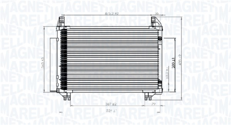 Condensatoare - Radiator AC (uscator) potrivit SUBARU TREZIA; TOYOTA URBAN CRUISER, VERSO S, YARIS, YARIS / VIOS 1.0-1.5 dupa 2005