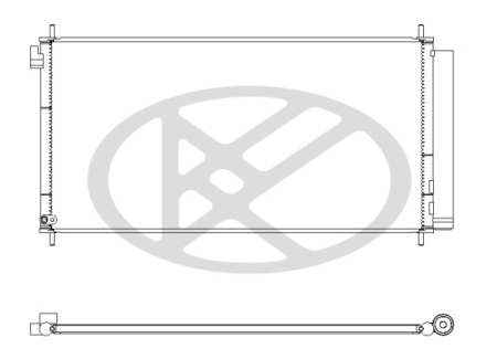 Radiator AC (uscator) potrivit TOYOTA AURIS 2.0D 2012-2015 [1]