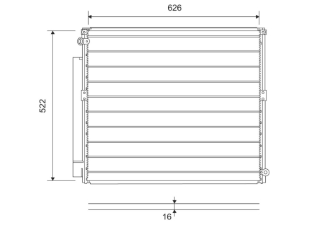 Radiator AC (uscator) potrivit TOYOTA LAND CRUISER 90, LAND CRUISER PRADO 3.0D/3.4 1996-2010 [1]