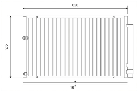 Radiator AC (uscator) potrivit TOYOTA PRIUS 1.5H 2003-2009 [1]