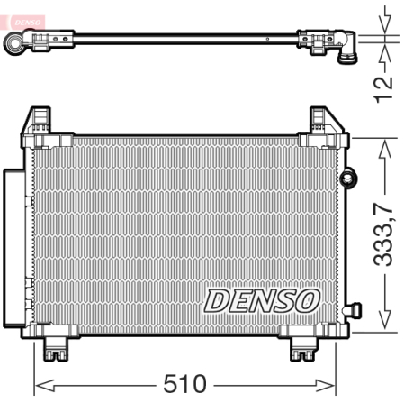 Condensatoare - Radiator AC (uscator) potrivit TOYOTA YARIS 1.0/1.3 2010-2020
