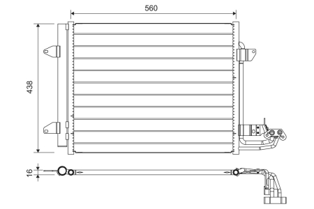 Radiator AC (uscator) potrivit VW CADDY III, TOURAN 1.4-2.0D 2003-2015 [1]