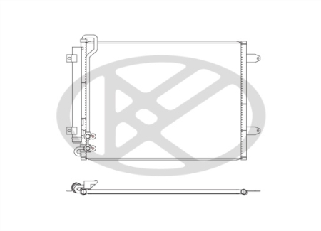Radiator AC (uscator) potrivit VW CC B7, PASSAT ALLTRACK B7, PASSAT B6, PASSAT B7; MERCEDES LK/LN2 1.4CNG-6.0D 1994-2016 [1]