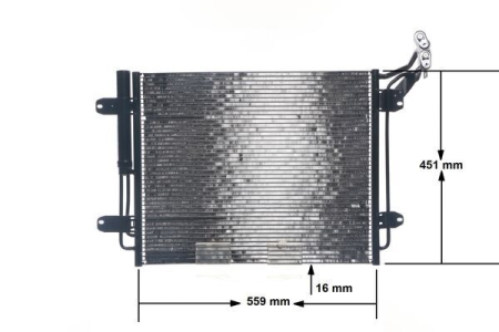 Radiator AC (uscator) potrivit VW TIGUAN 1.4/2.0D 2010-2018 [1]