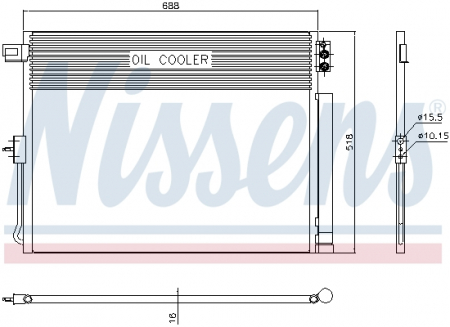 Radiator clima Ac - Radiator aer conditionat AC cu uscator potrivit DODGE DURANGO; JEEP GRAND CHEROKEE, GRAND CHEROKEE IV 3.0D-6.4 dupa 2010