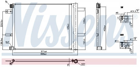 Radiator aer conditionat AC cu uscator potrivit DS DS 7, DS 9; CITROEN BERLINGO, BERLINGO/MINIVAN, C4 SPACETOURER, GRAND C4 SPACETOURER, SPACETOURER; OPEL COMBO E TOUR / LIFE, COMBO/MINIVAN 1.2-Electr [0]