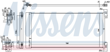 Radiator clima Ac - Radiator aer conditionat AC cu uscator potrivit FIAT TALENTO; NISSAN NV300; OPEL VIVARO B; RENAULT TRAFIC III 1.6D/2.0D dupa 2014