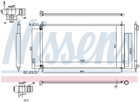 Radiator clima Ac - Radiator aer conditionat AC cu uscator potrivit HONDA CIVIC IX 1.6D/1.8 dupa 2012