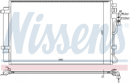 Radiator clima Ac - Radiator aer conditionat AC cu uscator potrivit KIA SORENTO II 2.4/2.4LPG/3.5 2009-2015