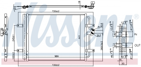 Radiator clima Ac - Radiator aer conditionat AC cu uscator potrivit VW GOLF VII Electric dupa 2014