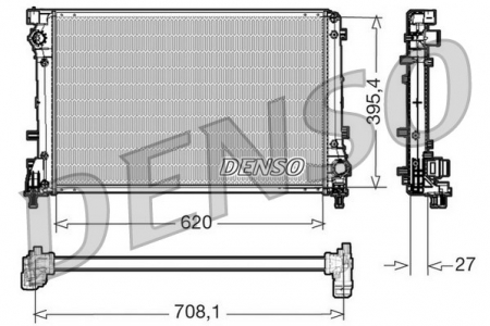 Radiator apa - Radiator apa racire motor potrivit ABARTH 500 / 595 / 695, 500C / 595C / 695C 1.4 dupa 2008