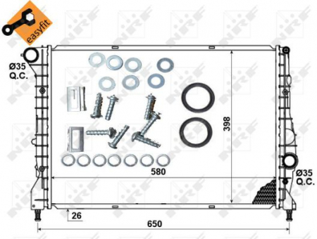 Radiator apa - Radiator apa racire motor potrivit ALFA ROMEO 147, GT 1.9D 2001-2010