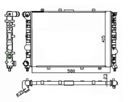 Radiator apa - Radiator apa racire motor potrivit ALFA ROMEO 156 1.8/2.0/2.5 2000-2006
