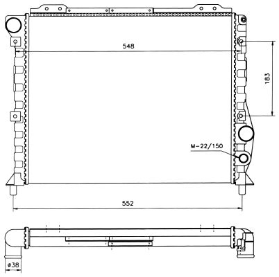 Radiator apa - Radiator apa racire motor potrivit ALFA ROMEO 164, 75, 90 1.8-3.0 1984-1998
