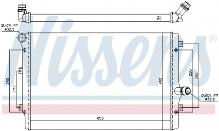Piese Auto - Radiator apa racire motor  AUDI A3, TT; SEAT ALTEA, ALTEA XL, LEON, TOLEDO III; SKODA OCTAVIA II, SUPERB II, YETI; VW BEETLE, CADDY III, CADDY IV, CC, EOS 1.6D/2.0/2.0D dupa 2003