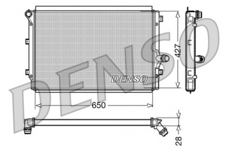 Radiator apa - Radiator apa racire motor potrivit AUDI A3, TT; SEAT ALTEA, ALTEA XL, LEON, TOLEDO III; SKODA OCTAVIA II, SUPERB II, YETI; VW BEETLE, CADDY III, CADDY IV, CC, EOS, GOLF PLUS, GOLF V, GOLF VI 1.6D-3.6 