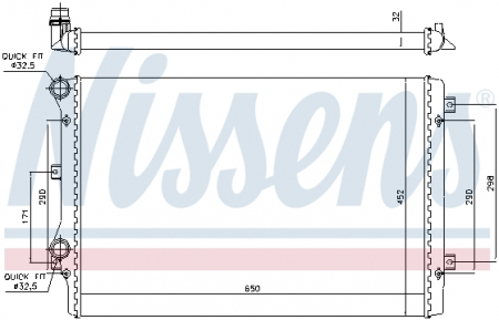 Piese Auto - Radiator apa racire motor  AUDI A3, TT; SEAT ALTEA, ALTEA XL, LEON, TOLEDO III; SKODA OCTAVIA II, SUPERB II, YETI; VW BEETLE, CADDY III, CC, EOS, GOLF VI, JETTA IV 1.4-2.0 dupa 2003