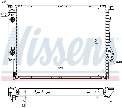 Piese Auto - Radiator apa racire motor BMW Seria 3 (E30), 5 (E34), 7 (E32) 2.0-3.0 intre 1983-1996