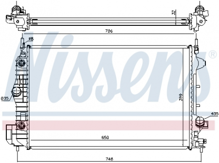Piese Auto - Radiator apa racire motor  CADILLAC BLS; FIAT CROMA; OPEL SIGNUM, VECTRA C, VECTRA C GTS; SAAB 9-3 1.9D dupa 2004