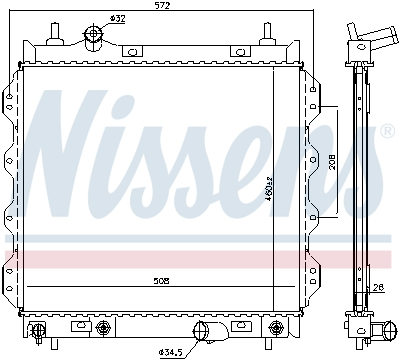 Piese Auto - Radiator apa racire motor CHRYSLER PT CRUISER 2.0/2.4 intre 2000-2010