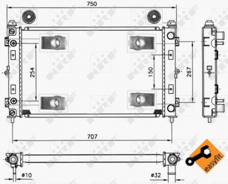 Radiator apa - Radiator apa racire motor potrivit CHRYSLER STRATUS; DODGE STRATUS 2.0/2.5 1995-2001