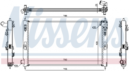 Piese Auto - Radiator apa racire motor  CITROEN C4 AIRCROSS, C-CROSSER, C-CROSSER ENTERPRISE; MITSUBISHI ASX, LANCER VIII, OUTLANDER II; PEUGEOT 4007, 4008 1.6D-2.2D dupa 2006