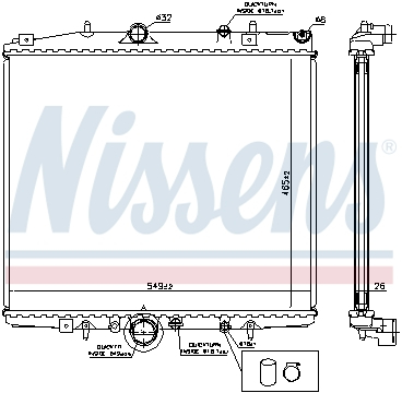 Piese Auto - Radiator apa racire motor  CITROEN C8, JUMPY; FIAT ULYSSE; LANCIA PHEDRA; PEUGEOT 807, EXPERT 2.0-3.0 dupa 1999