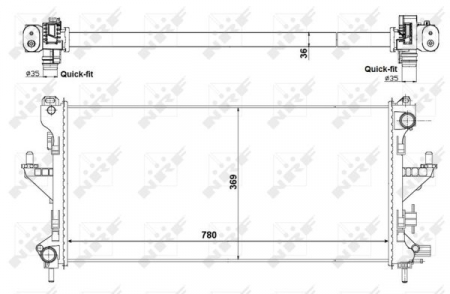 Radiator apa racire motor CITROEN JUMPER; FIAT DUCATO; PEUGEOT BOXER 2.3D/3.0CNG/3.0D dupa 2006