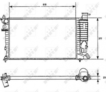 Radiator apa - Radiator apa racire motor potrivit CITROEN ZX; PEUGEOT 306 1.8D/1.9D 1991-2001