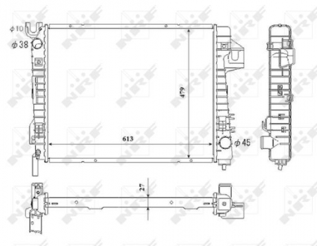 Radiator apa - Radiator apa racire motor potrivit DODGE RAM 1500 4.7/5.9 2001-2008