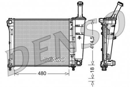 Radiator apa - Radiator apa racire motor potrivit FIAT 500, 500 C; FORD KA 1.2/1.2LPG dupa 2007